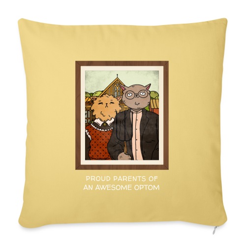 Proud Parents of an Awesome Optom - Throw Pillow Cover 17.5” x 17.5”