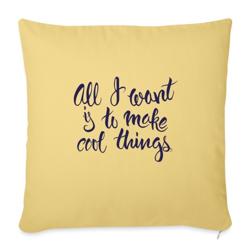 Cool Things Navy - Throw Pillow Cover 17.5” x 17.5”