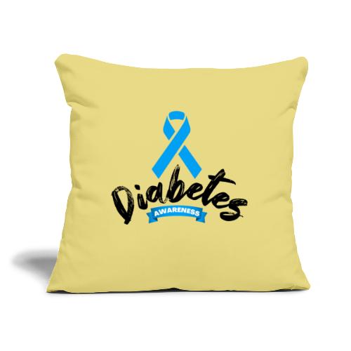 Diabetes Awareness - Throw Pillow Cover 17.5” x 17.5”