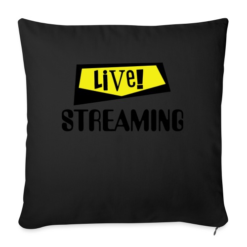 Live Streaming - Throw Pillow Cover 17.5” x 17.5”