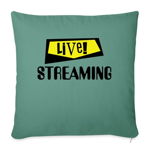 Live Streaming - Throw Pillow Cover 17.5” x 17.5”