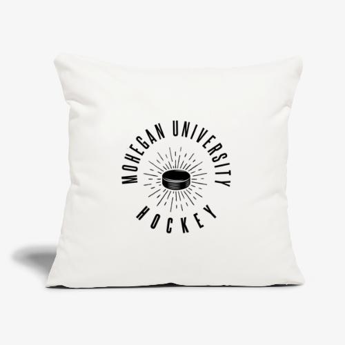 Black Mohegan U Hockey Series Logo - Throw Pillow Cover 17.5” x 17.5”