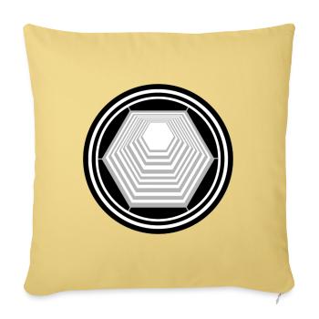 Geometric Hexagon Pattern Design - Throw Pillow Cover 17.5” x 17.5” - washed yellow - Front