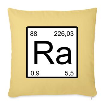 Radium Element Glyph - Throw Pillow Cover 17.5” x 17.5” - washed yellow - Front