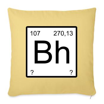 Bohrium Bold Elemental Print - Throw Pillow Cover 17.5” x 17.5” - washed yellow - Front