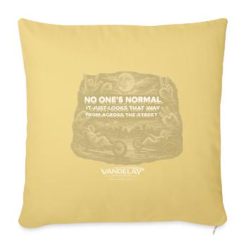 No One's Normal - Throw Pillow Cover 17.5” x 17.5” - washed yellow - Front