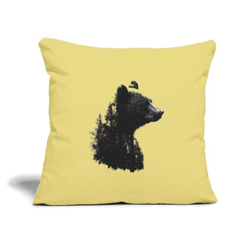 Forest Within the Bear - Throw Pillow Cover 17.5” x 17.5”