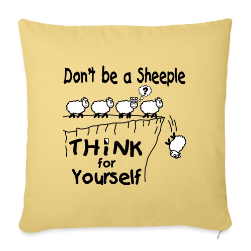 Think For Yourself - Throw Pillow Cover 17.5” x 17.5”