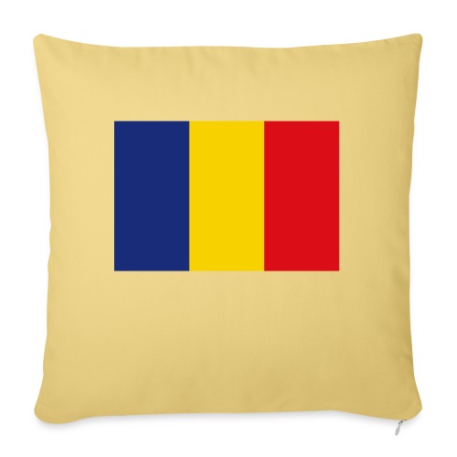 Romania Flag - Throw Pillow Cover 17.5” x 17.5”