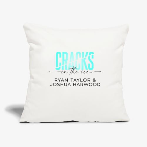 Cracks in the Ice Title Black - Throw Pillow Cover 17.5” x 17.5”