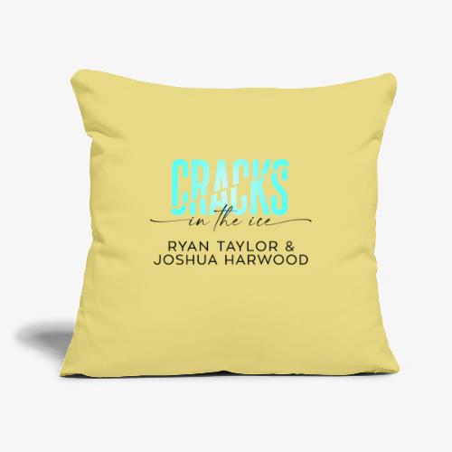 Cracks in the Ice Title Black - Throw Pillow Cover 17.5” x 17.5”