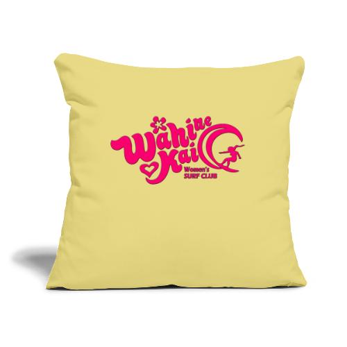Wahine Kai Logo pink - Throw Pillow Cover 17.5” x 17.5”