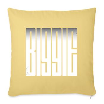Monolithic Mono Glyphs - Throw Pillow Cover 17.5” x 17.5” - washed yellow - Front