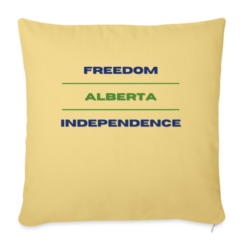 ALBERTA INDEPENDENCE - Throw Pillow Cover 17.5” x 17.5”