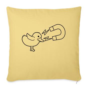 Womanizer Logo Chick Magnet - Throw Pillow Cover 17.5” x 17.5” - washed yellow - Front