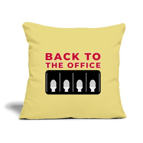 Back to the Office Satire Design - Throw Pillow Cover 17.5” x 17.5”