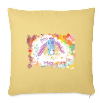 Let's Going Going! - Throw Pillow Cover 17.5” x 17.5” - washed yellow - Front