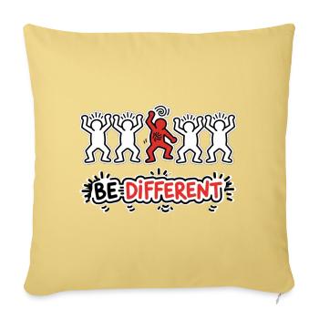 Be Different Among Dancers - Throw Pillow Cover 17.5” x 17.5” - washed yellow - Front