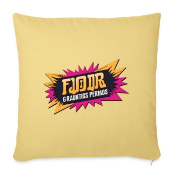 Neon Burst Comic Explosion - Throw Pillow Cover 17.5” x 17.5” - washed yellow - Front