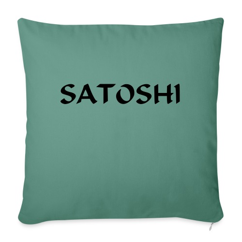 Satoshi only the name stroke btc founder nakamoto - Throw Pillow Cover 17.5” x 17.5”