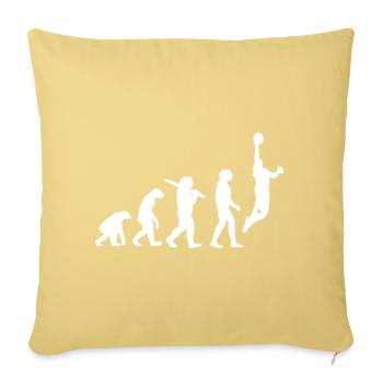 Evolution Ball Leap Silhouette - Throw Pillow Cover 17.5” x 17.5” - washed yellow - Front