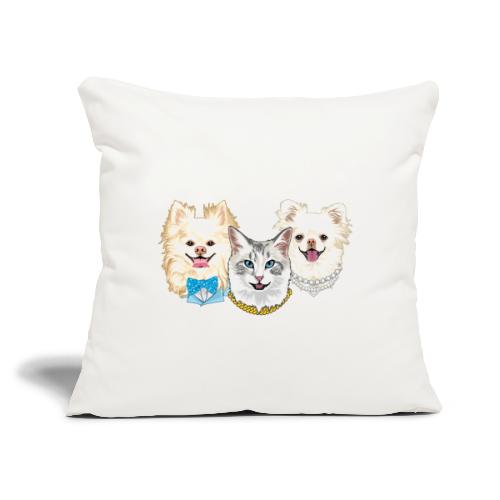 The Furry Kiddos - Throw Pillow Cover 17.5” x 17.5”