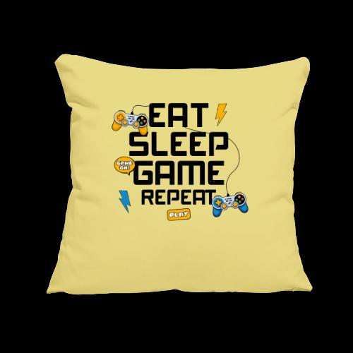 Eat Sleep Game Repeat! - Throw Pillow Cover 17.5” x 17.5”