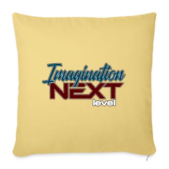 Imagination Next Level - Throw Pillow Cover 17.5” x 17.5” - washed yellow - Front