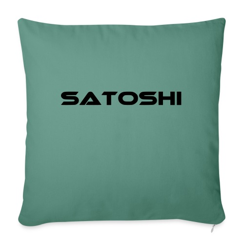 satoshi stroke only one word satoshi, bitcoiner - Throw Pillow Cover 17.5” x 17.5”