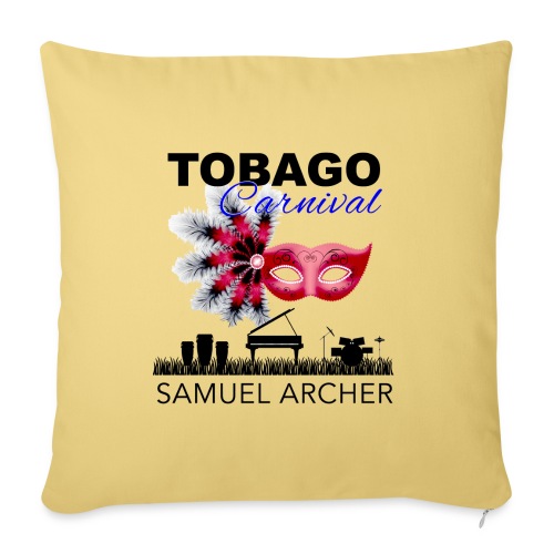 Samuel Archer Tobago Carnival Tees - Throw Pillow Cover 17.5” x 17.5”