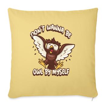 Do Not Tweet On Me Funny Animal - Throw Pillow Cover 17.5” x 17.5” - washed yellow - Front