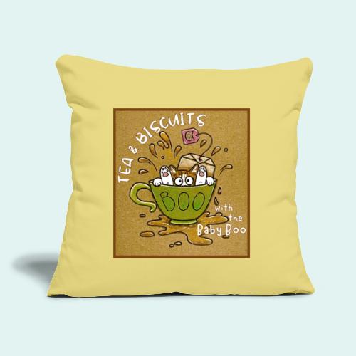 Tea and Biscuits - Throw Pillow Cover 17.5” x 17.5”