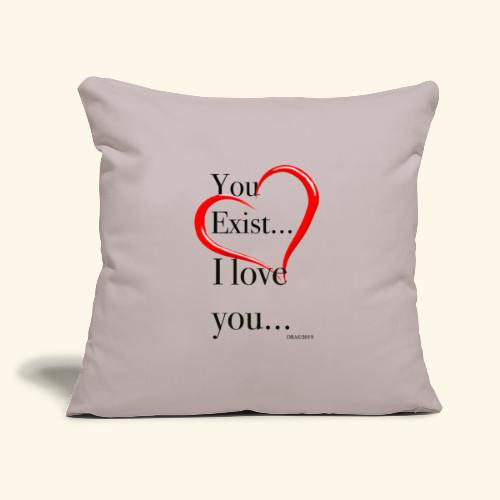 Exist - Throw Pillow Cover 17.5” x 17.5”