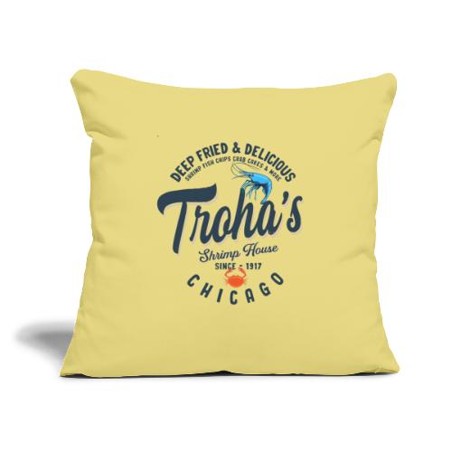 Deep Fried & Delicious design light colored shirts - Throw Pillow Cover 17.5” x 17.5”