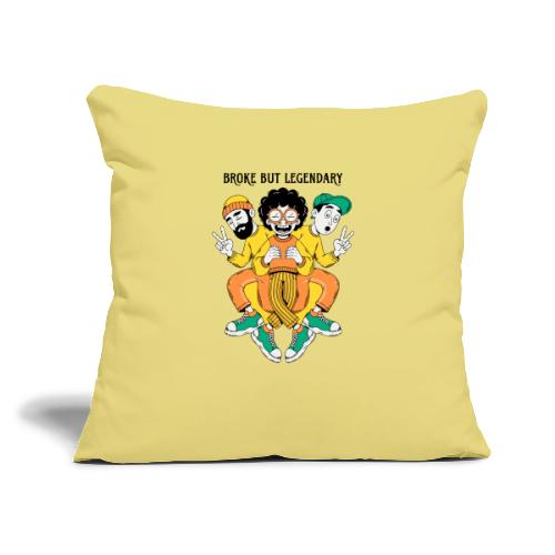 Legendary Broke Crew Retro - Throw Pillow Cover 17.5” x 17.5”