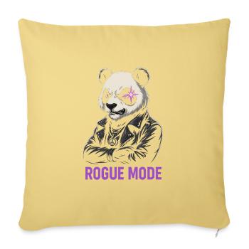 Cool Panda – Street Vibes Only - Throw Pillow Cover 17.5” x 17.5” - washed yellow - Front