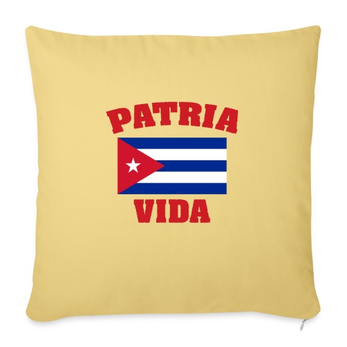 Vote Cuba Flag Cuban - Throw Pillow Cover 17.5” x 17.5”