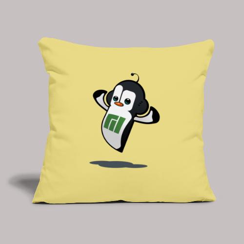 Manjaro Mascot strong left - Throw Pillow Cover 17.5” x 17.5”