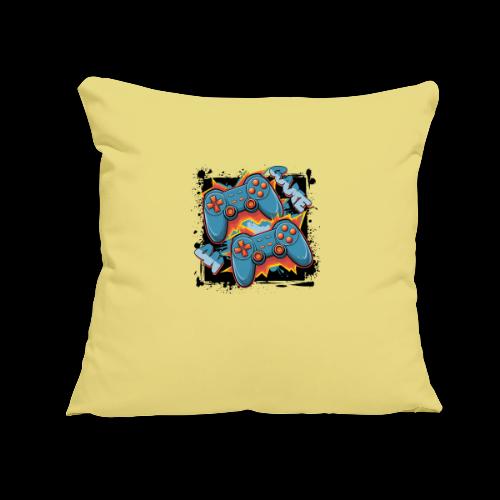 Two Player Game On! - Throw Pillow Cover 17.5” x 17.5”