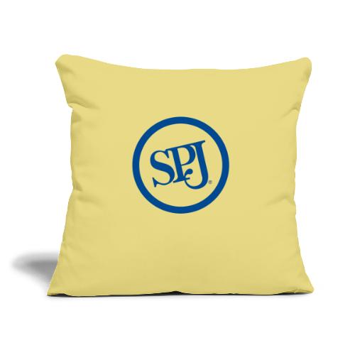 SPJ Blue Logo - Throw Pillow Cover 17.5” x 17.5”