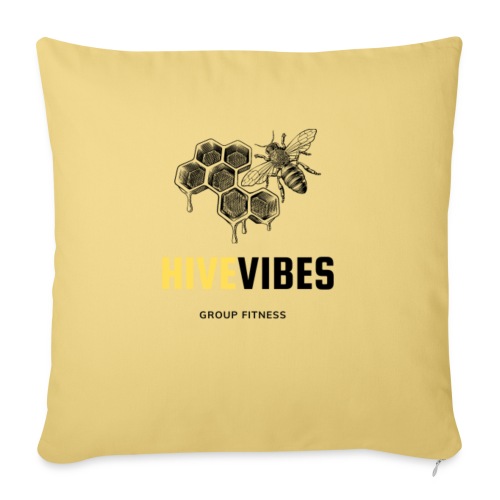 Hive Vibes Group Fitness Swag 2 - Throw Pillow Cover 17.5” x 17.5”