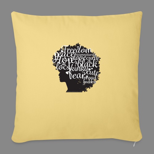 Afro Text II - Throw Pillow Cover 17.5” x 17.5”