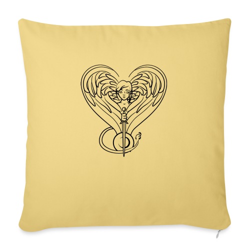 Sphinx valentine - Throw Pillow Cover 17.5” x 17.5”