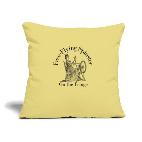 Free Flying Spinster - Throw Pillow Cover 17.5” x 17.5”