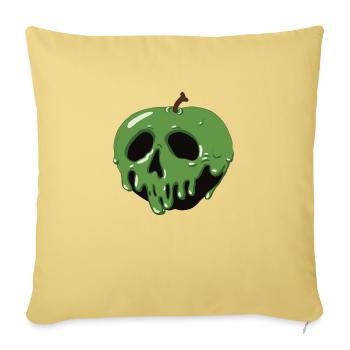 Poison Green Apple - Throw Pillow Cover 17.5” x 17.5” - washed yellow - Front