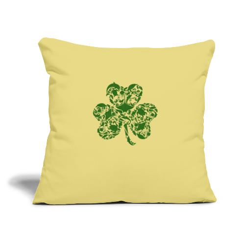 Wildlife Shamrock_Green - Throw Pillow Cover 17.5” x 17.5”