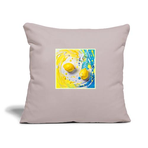 Lemons in a Splash - Throw Pillow Cover 17.5” x 17.5”
