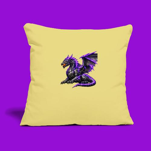 Neon Dragon at Rest - Throw Pillow Cover 17.5” x 17.5”