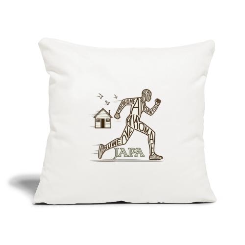 Japa - Yoruba which means To Leave or Run Away - Throw Pillow Cover 17.5” x 17.5”