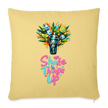 Shake Things Up Citrus Burst - Throw Pillow Cover 17.5” x 17.5” - washed yellow - Front
